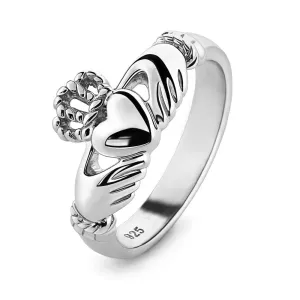 Unisex Sterling Silver UUS-6335 Claddagh Ring