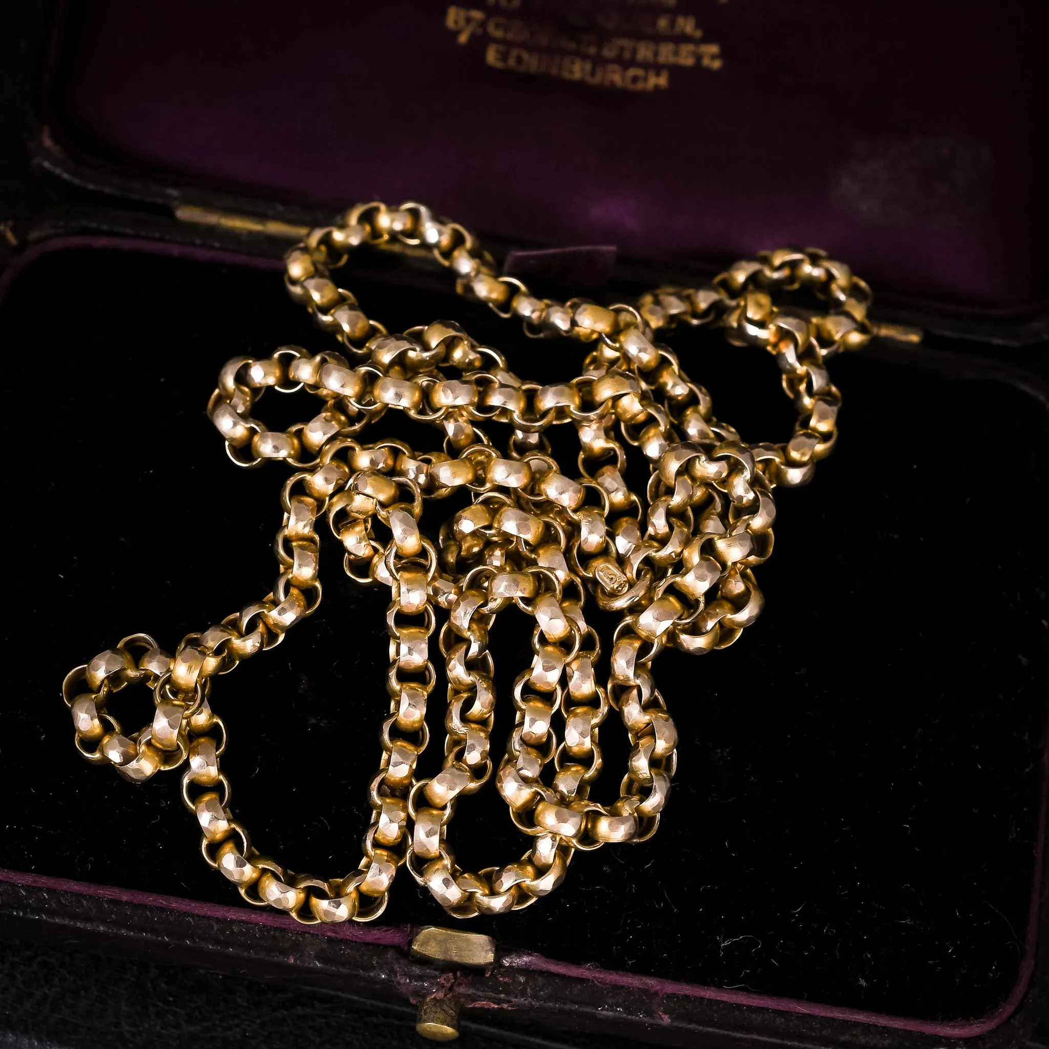 Victorian 28" Gold Belcher Chain Necklace