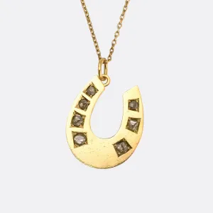 Victorian Diamond Horseshoe Pendant