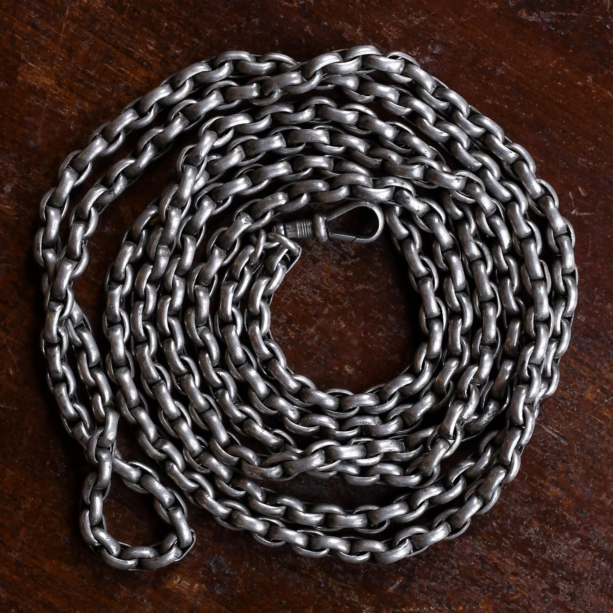 Victorian Heavy Silver Guard Chain