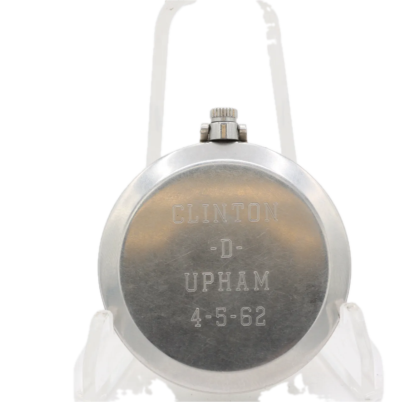 Vintage 16S Hamilton Mechanical Open Face Pocket Watch 917 Stainless Steel