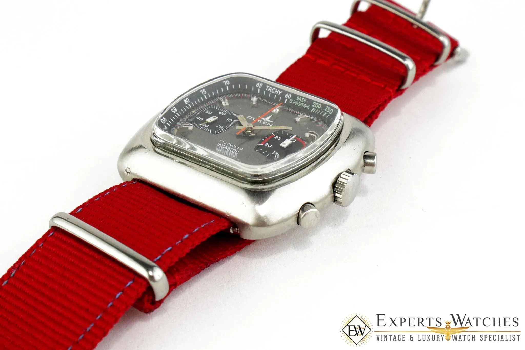 Vintage 1969 Dugena Doctor Medical Chronograph Pulsations Pulsometer watch w Box