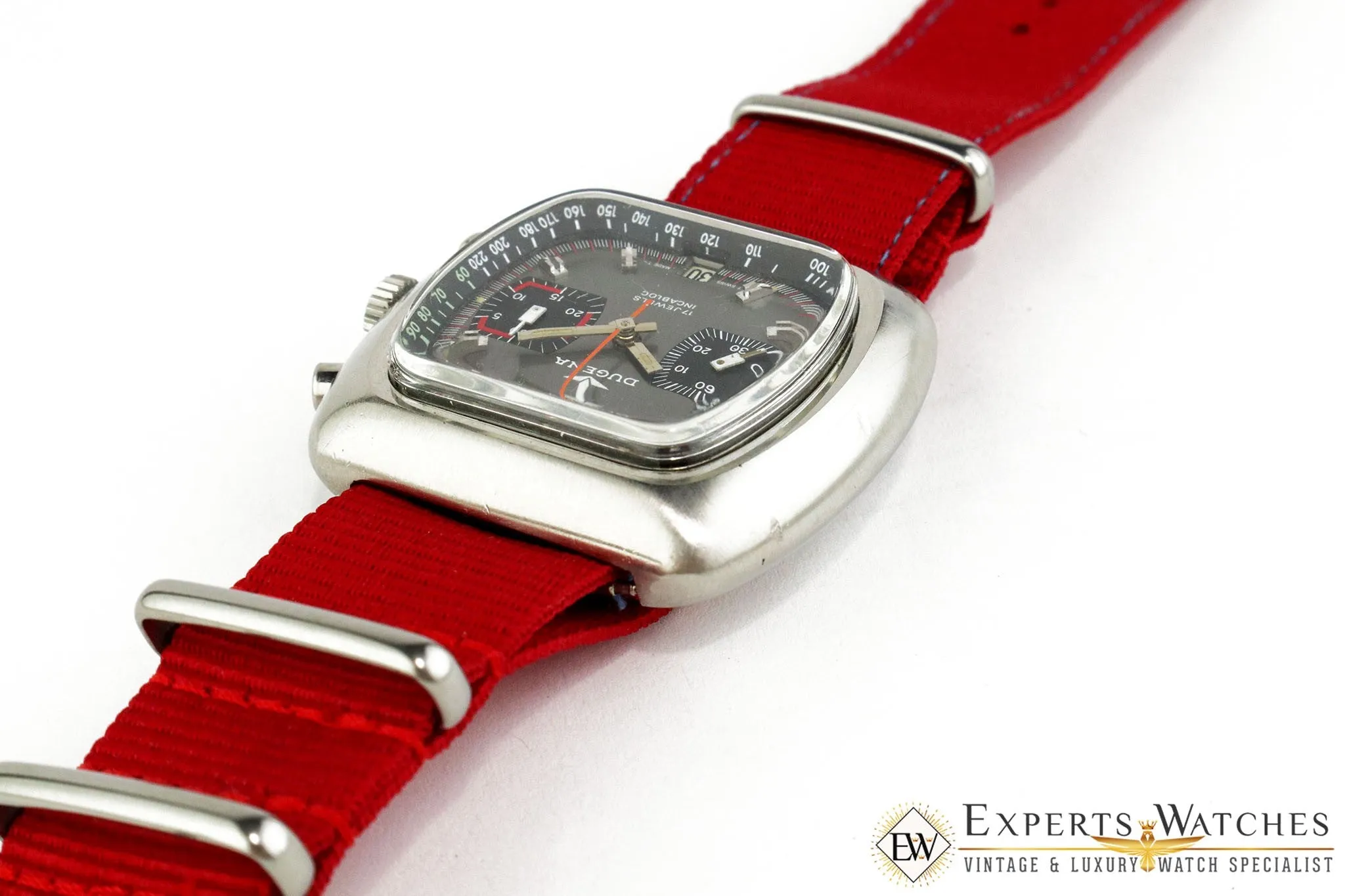 Vintage 1969 Dugena Doctor Medical Chronograph Pulsations Pulsometer watch w Box