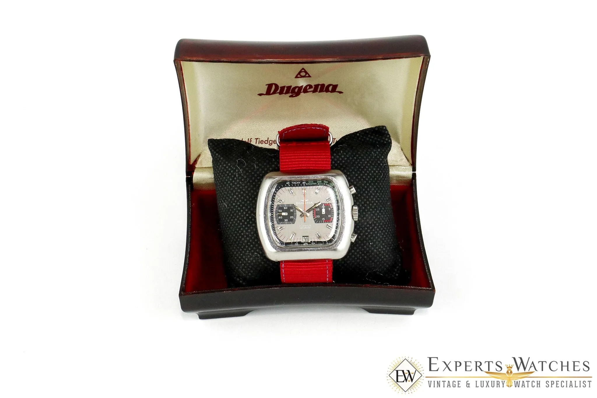 Vintage 1969 Dugena Doctor Medical Chronograph Pulsations Pulsometer watch w Box