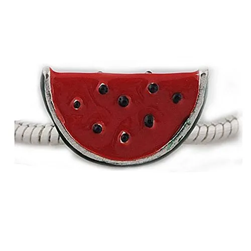 Watermelon Charm European Bead Compatible for Most European Snake Chain Bracelet