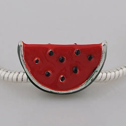 Watermelon Charm European Bead Compatible for Most European Snake Chain Bracelet
