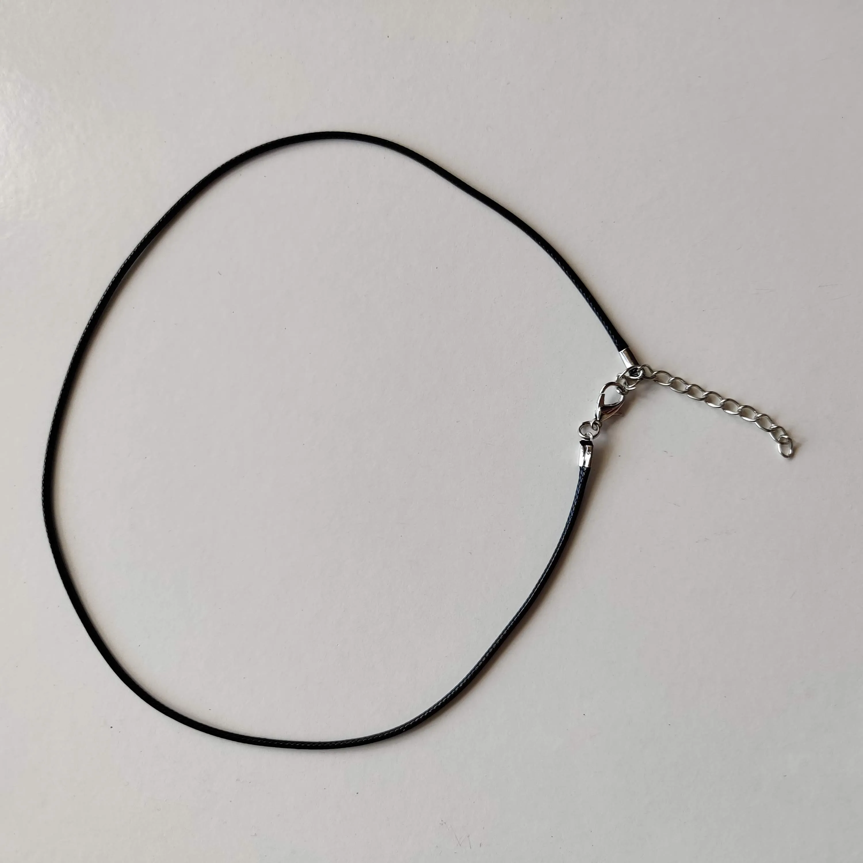 Waxed Card Necklace Chain with Lobster Clasp