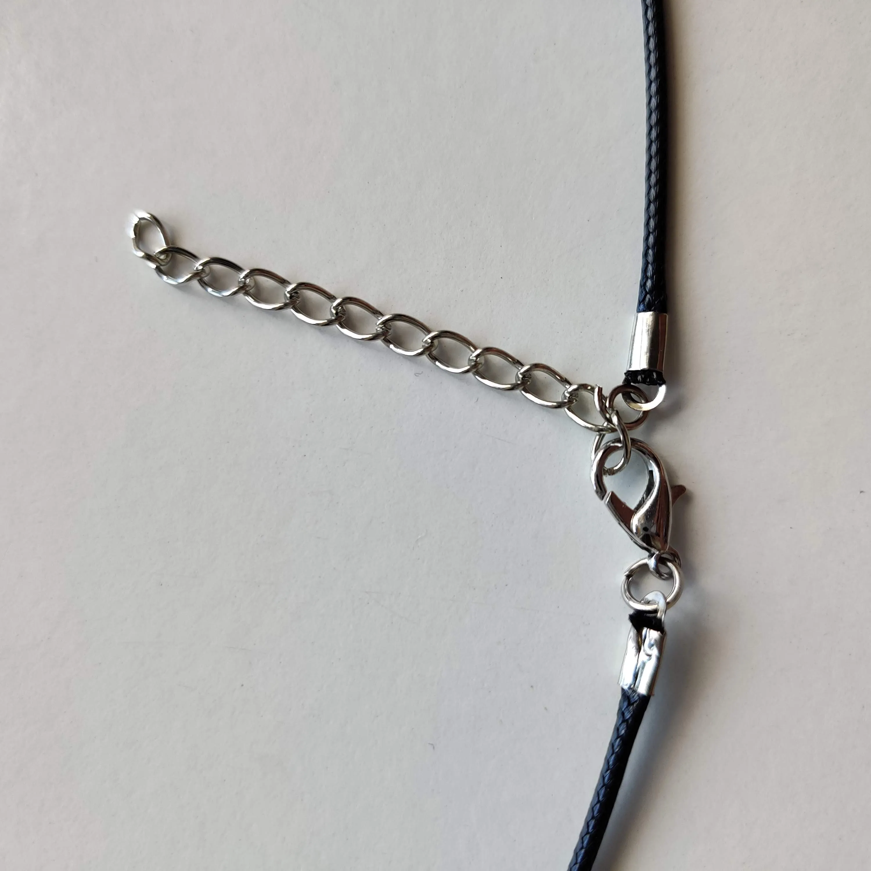 Waxed Card Necklace Chain with Lobster Clasp