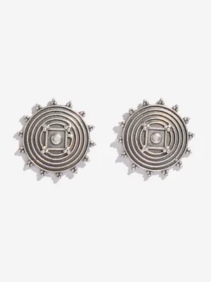 Westside Accessories Silver Spike Earrings