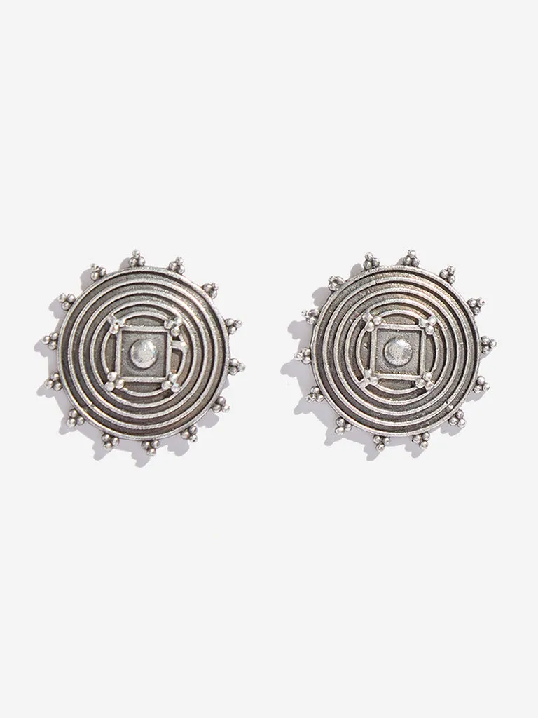 Westside Accessories Silver Spike Earrings