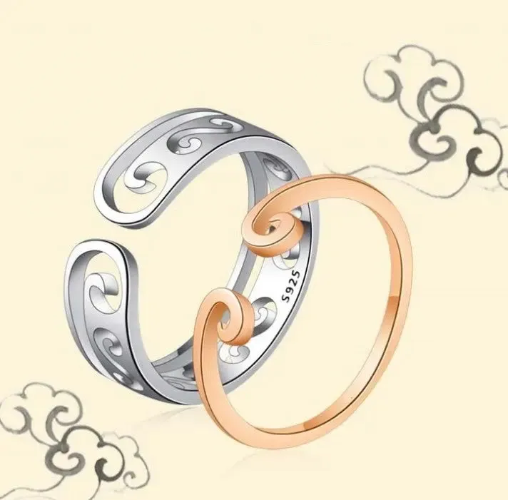 White Gold Gypsophila Crown Ring for Weddings