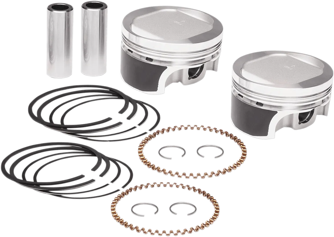Wiseco K0212PS Tracker Series Piston Kit (1200cc, Reverse Dome) - Standard Bore, 9.5:1 Compression