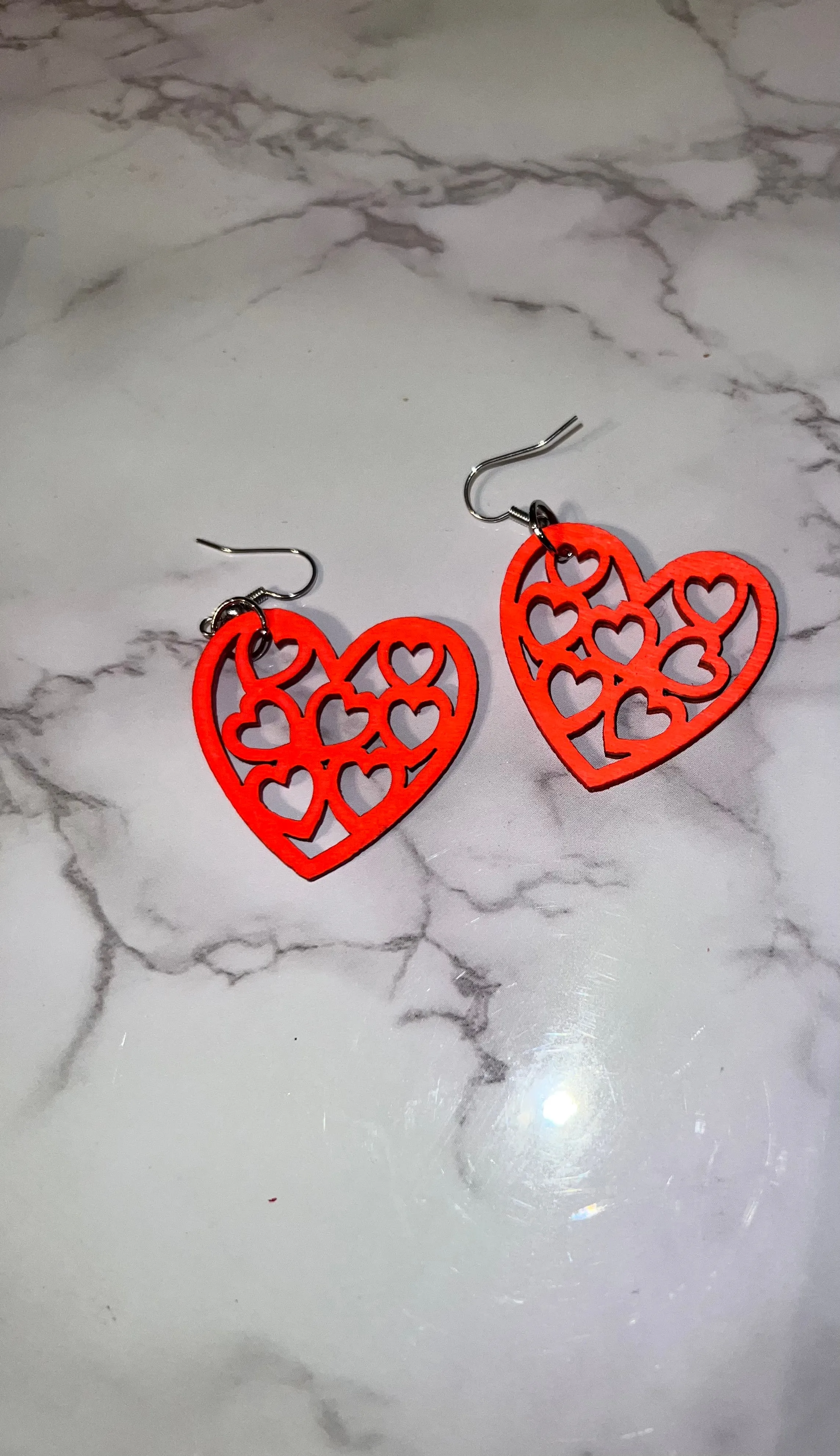 Wooden Multi Hearts