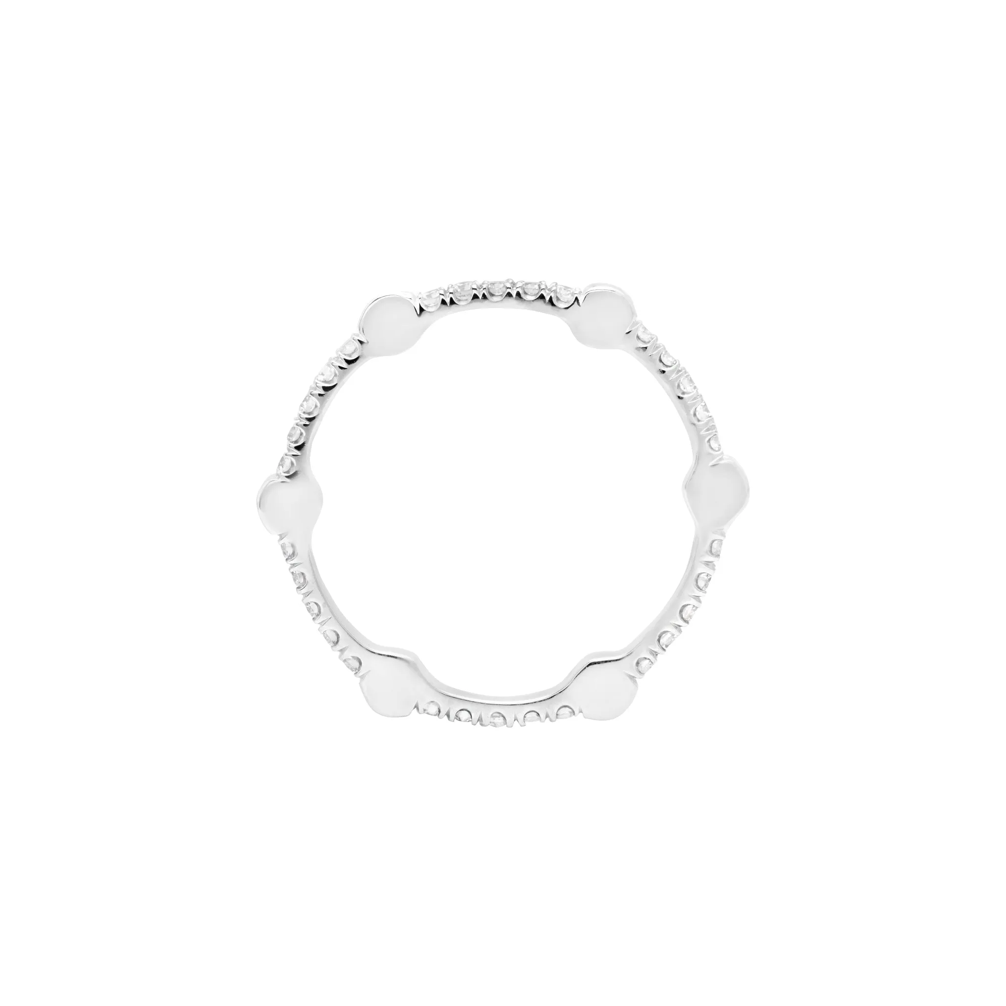 Yellow Sapphire Gear Band | White Gold