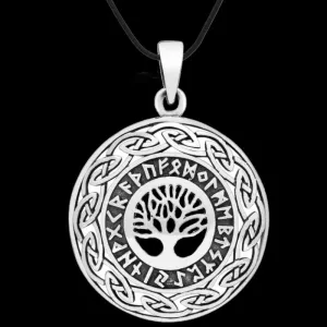 Yggdrasil Viking Runes 925 STERLING SILVER PENDANT