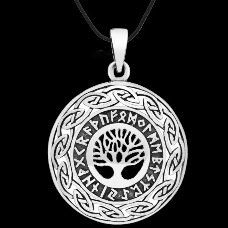 Yggdrasil Viking Runes 925 STERLING SILVER PENDANT
