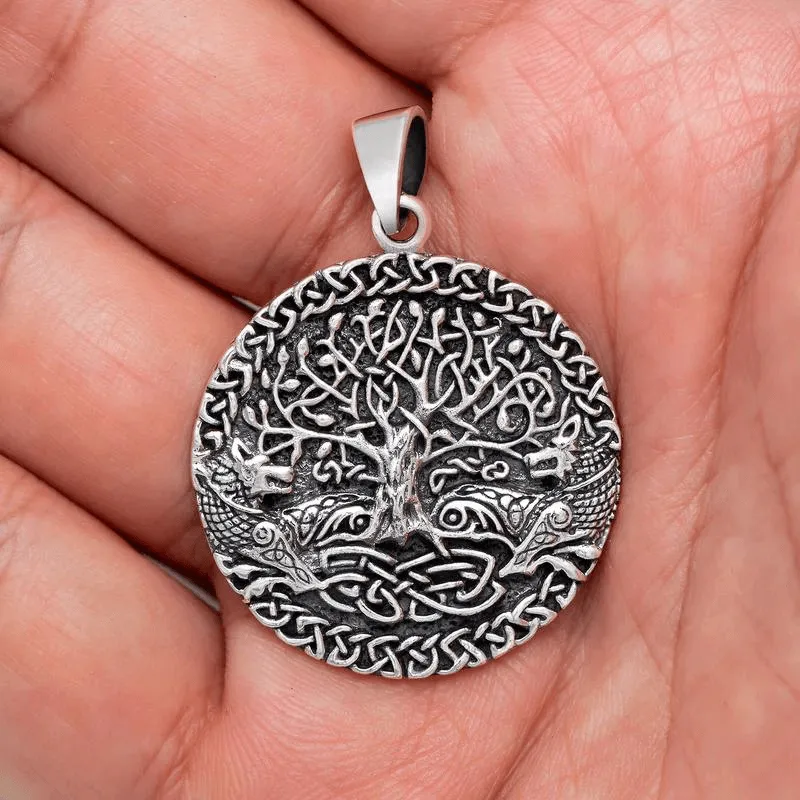 Yggdrasil with Fenrir 925 STERLING SILVER PENDANT