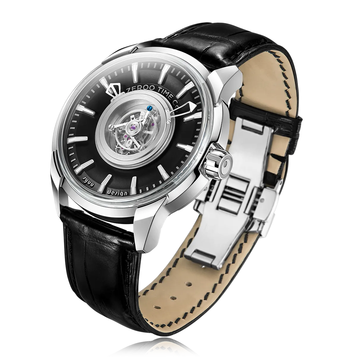 ZEROO T6 THE QUASER CENTER TOURBILLONMANUAL TOURBILLON WATCH FOR GENTS - ZT006SBK