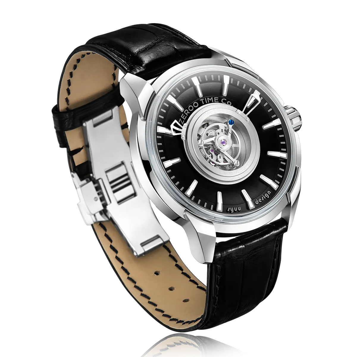 ZEROO T6 THE QUASER CENTER TOURBILLONMANUAL TOURBILLON WATCH FOR GENTS - ZT006SBK