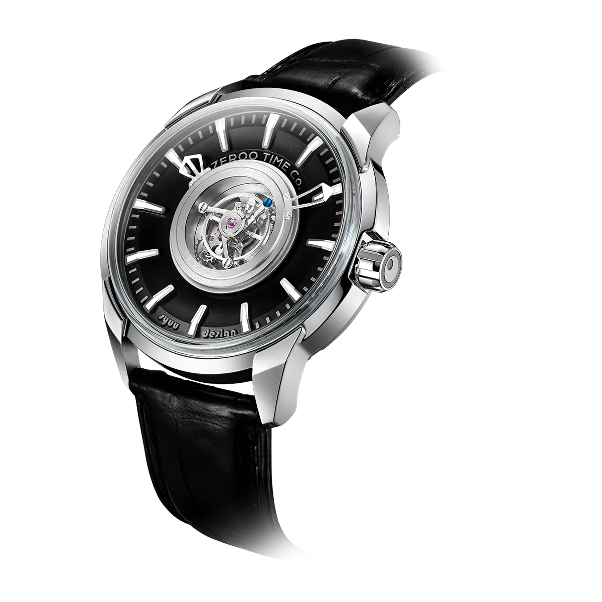 ZEROO T6 THE QUASER CENTER TOURBILLONMANUAL TOURBILLON WATCH FOR GENTS - ZT006SBK